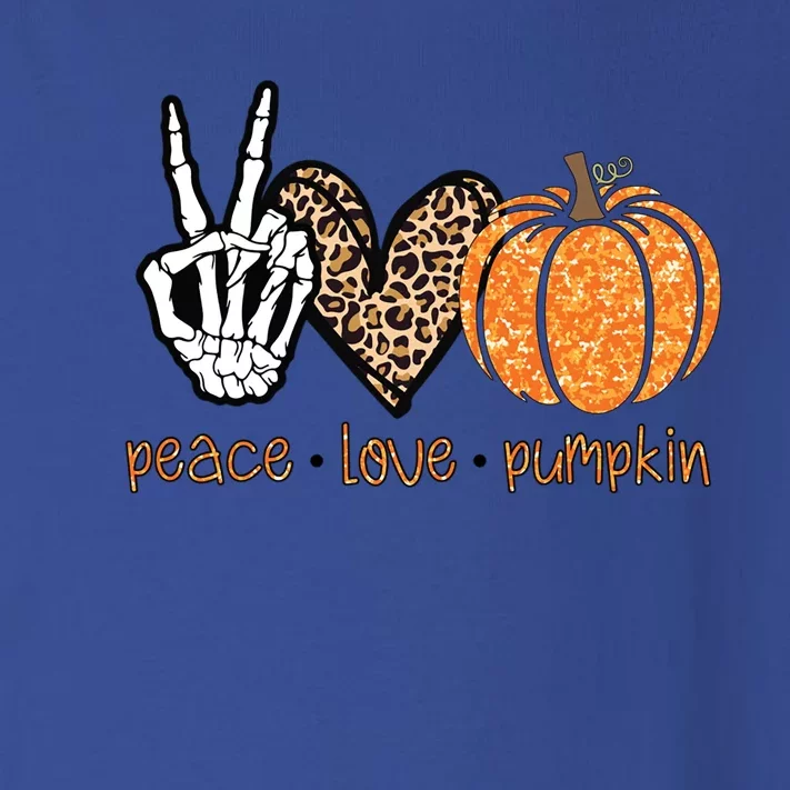 Peace Love Pumpkin Halloween Costume Skeleton Cool Gift Toddler Long Sleeve Shirt