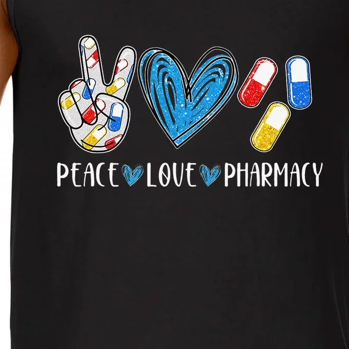 Peace Love Pharmacy Funny Pharmacy Tech Pharmacist Comfort Colors® Tank Top