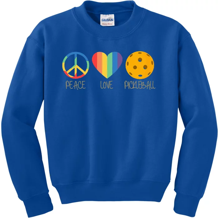 Peace Love Pickleball Kids Sweatshirt