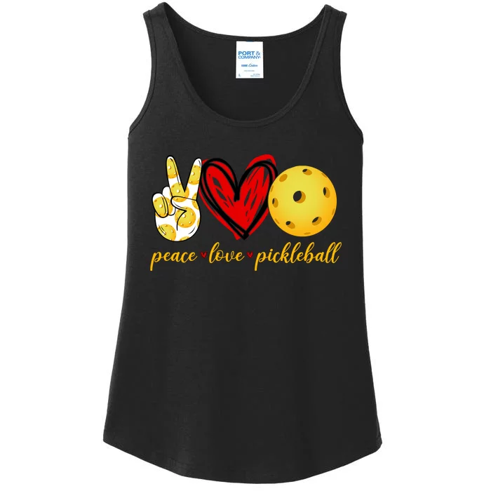 Peace Love Pickleball Ladies Essential Tank