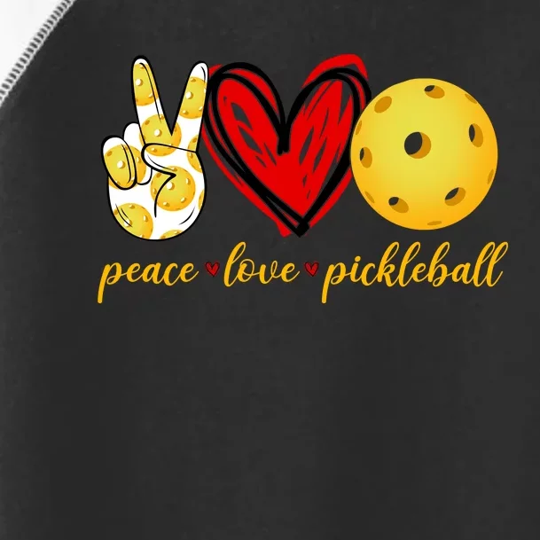 Peace Love Pickleball Toddler Fine Jersey T-Shirt