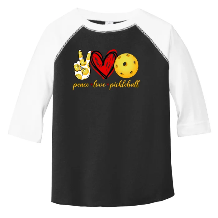 Peace Love Pickleball Toddler Fine Jersey T-Shirt