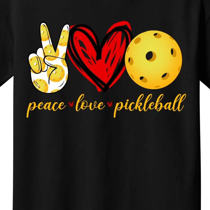 Peace Love Pickleball Kids T-Shirt