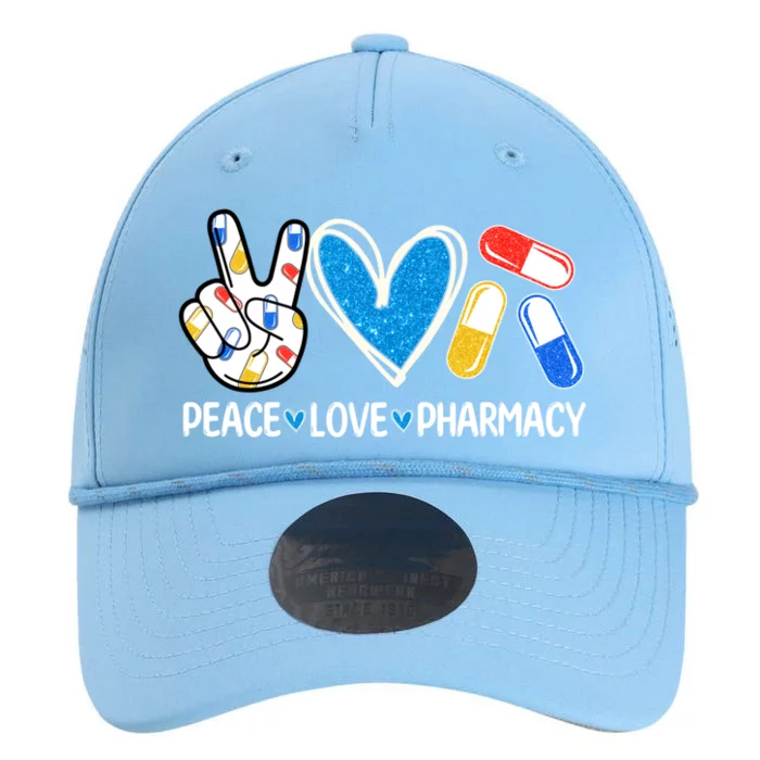 Peace Love Pharmacy Funny Pharmacy Tech Pharmacist Gift Performance The Dyno Cap