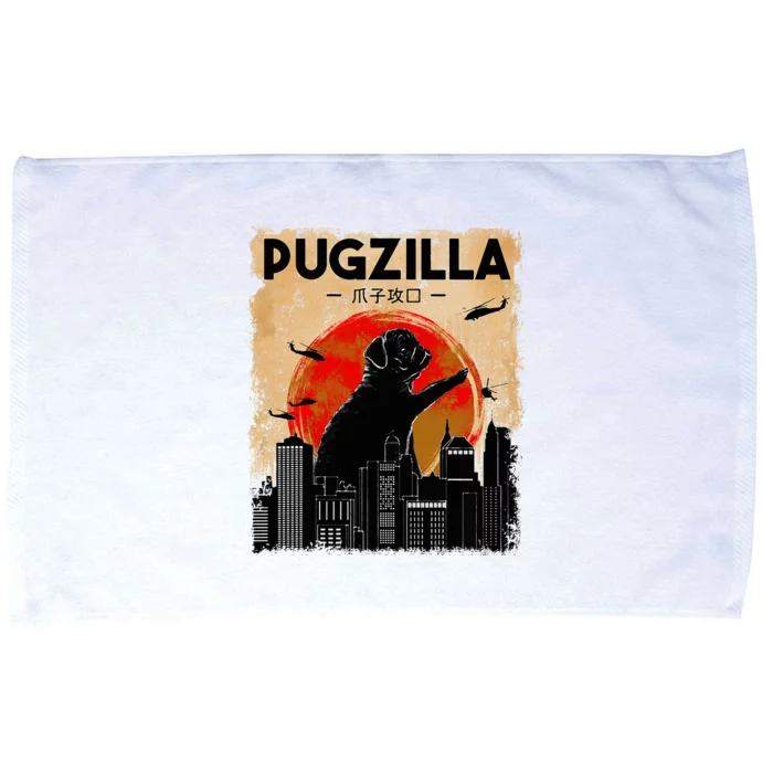 pug lover pugzilla  pug  dog pug art pug Microfiber Hand Towel