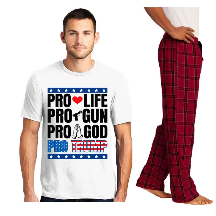 Pro Life Pro Gun Pro God Pro Trump Pajama Set