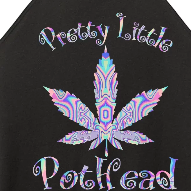 Pretty Little Pothead Weed Canabias 420 Women’s Perfect Tri Rocker Tank