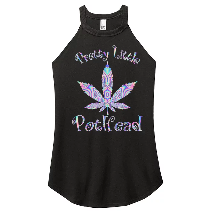 Pretty Little Pothead Weed Canabias 420 Women’s Perfect Tri Rocker Tank