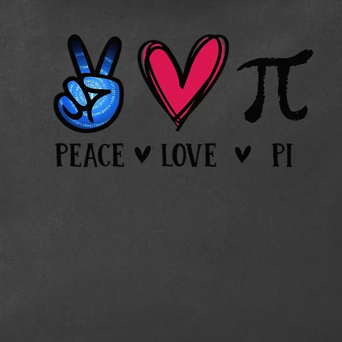 Peace Love Pi Math Love Pi Day Mathematics Math Teachers Zip Tote Bag