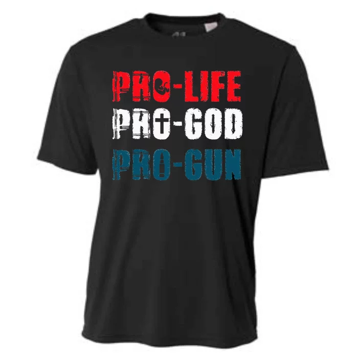 Pro Life Pro God Pro Gun Patriotic Americans Cooling Performance Crew T-Shirt