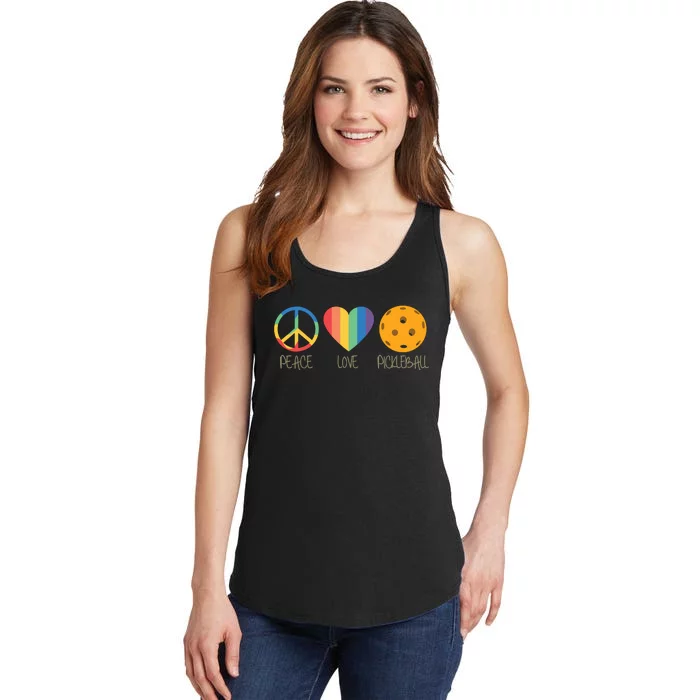 Peace Love Pickleball Ladies Essential Tank