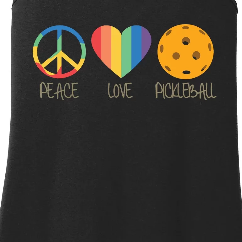 Peace Love Pickleball Ladies Essential Tank