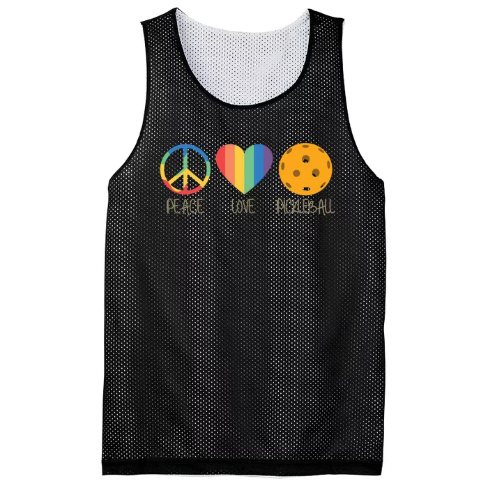 Peace Love Pickleball Mesh Reversible Basketball Jersey Tank