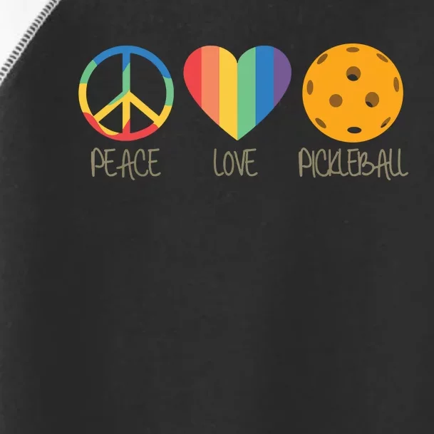 Peace Love Pickleball Toddler Fine Jersey T-Shirt