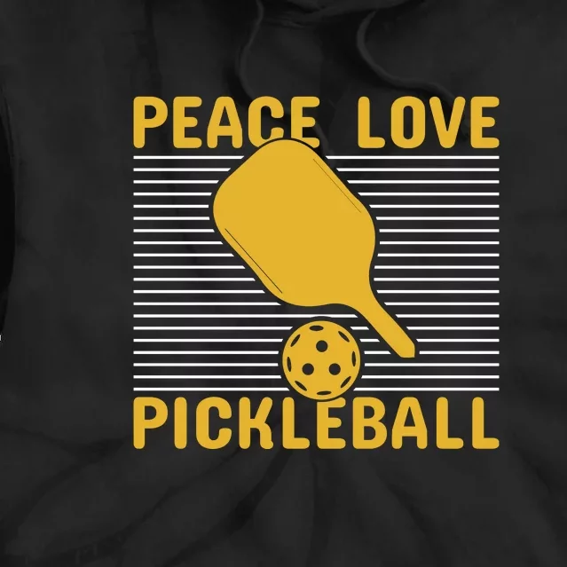 Peace Love Pickleball Paddles Sport Gift Pickleball Team Tie Dye Hoodie