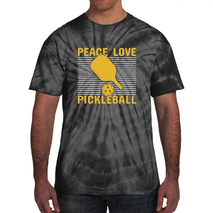 Peace Love Pickleball Paddles Sport Gift Pickleball Team Tie-Dye T-Shirt