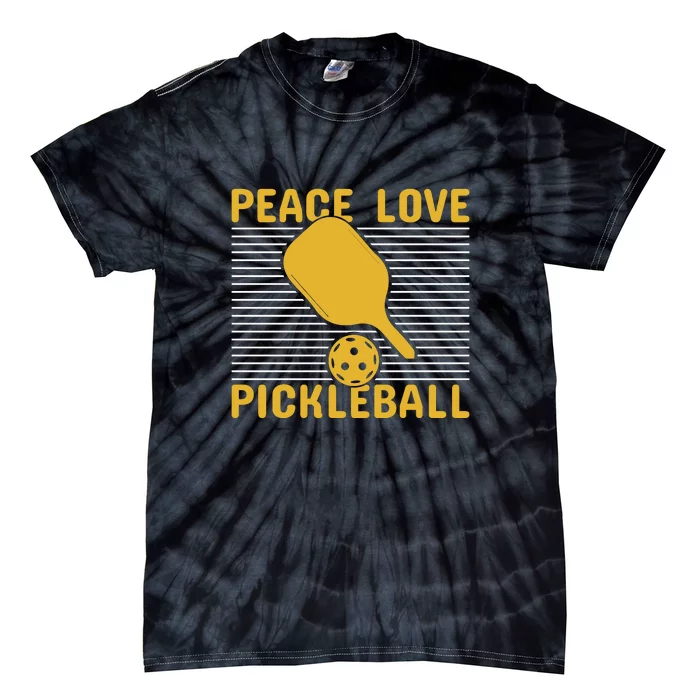 Peace Love Pickleball Paddles Sport Gift Pickleball Team Tie-Dye T-Shirt