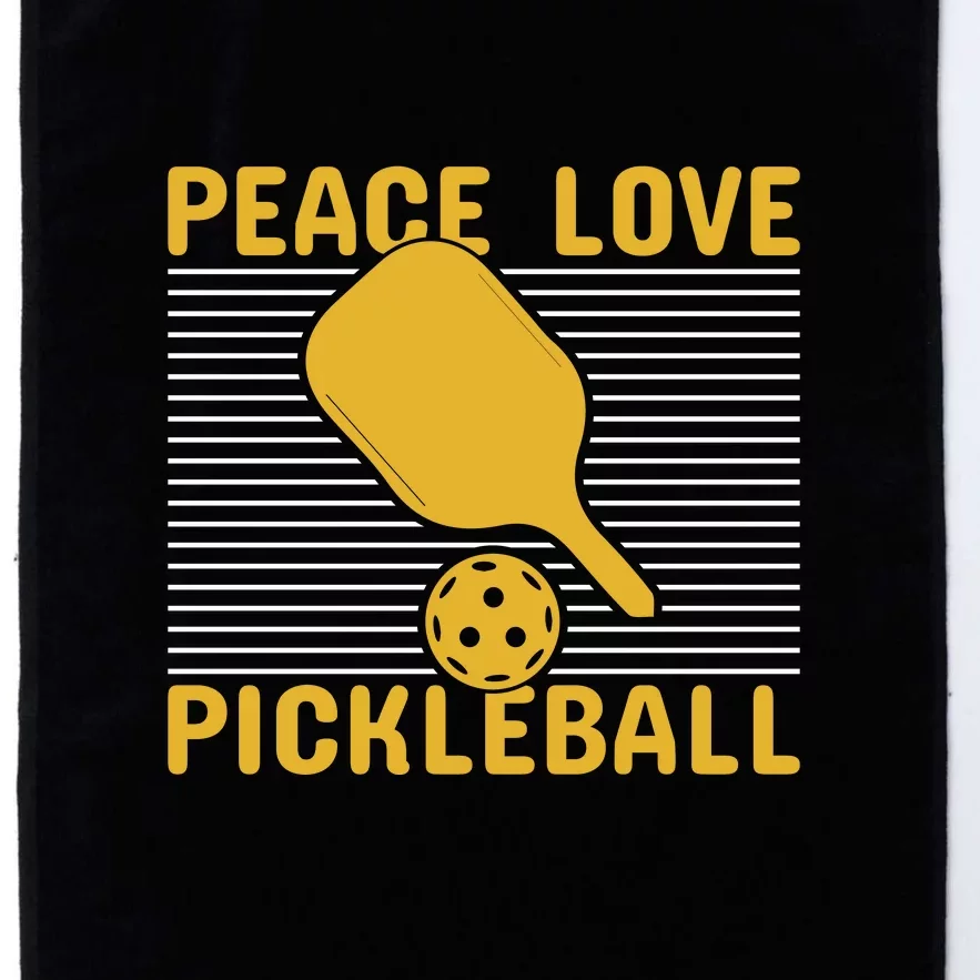 Peace Love Pickleball Paddles Sport Gift Pickleball Team Platinum Collection Golf Towel