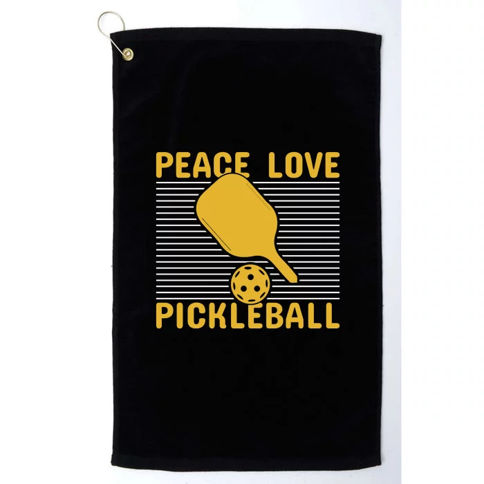 Peace Love Pickleball Paddles Sport Gift Pickleball Team Platinum Collection Golf Towel