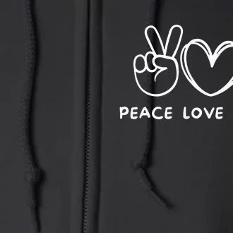 Peace Love Pickles Retro Pickles Lover Food Lover Full Zip Hoodie