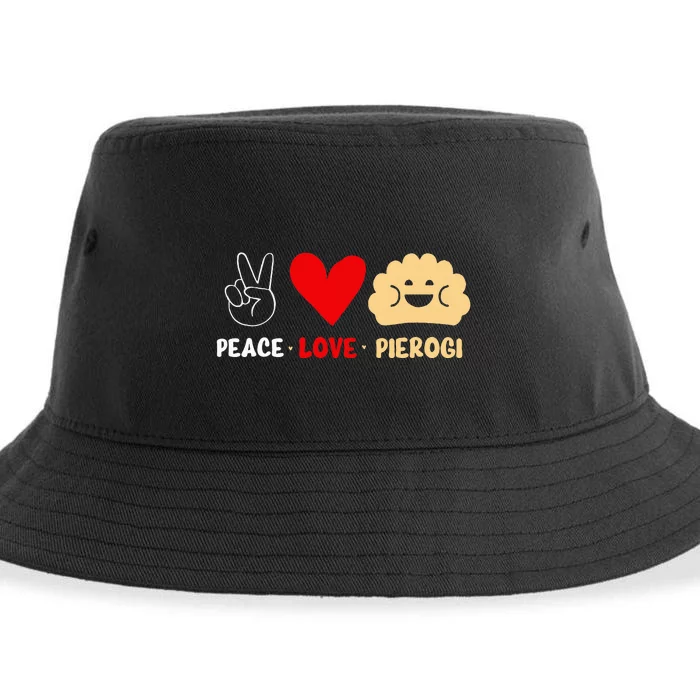 Peace Love Pierogi Sustainable Bucket Hat