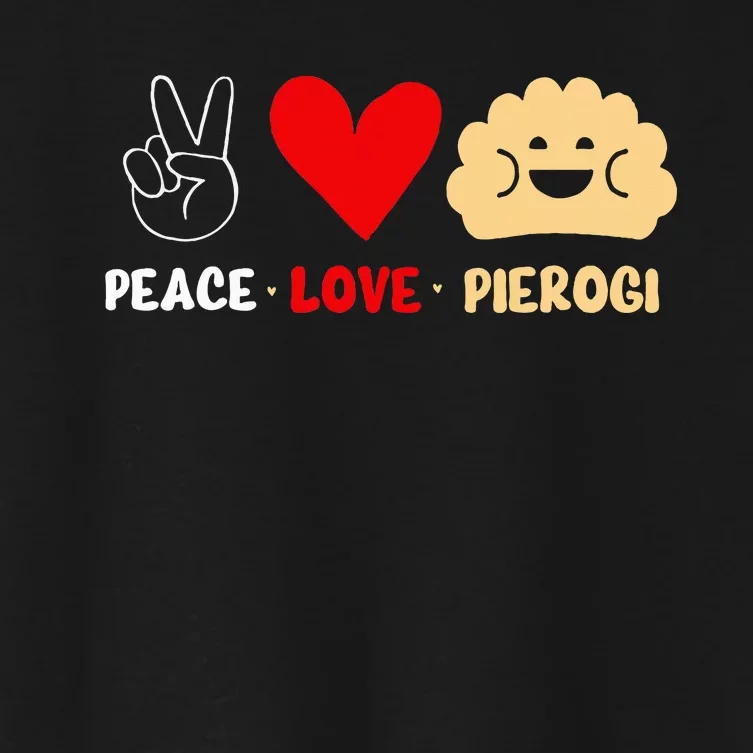 Peace Love Pierogi Women's Crop Top Tee