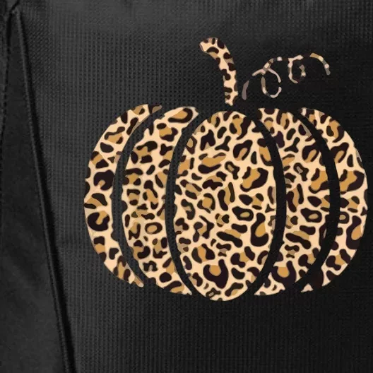 Pumpkin Leopard Print Cheetah Fall Graphic Thanksgiving City Backpack