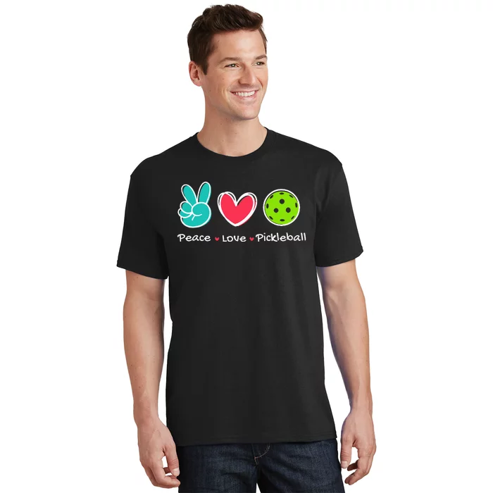 Peace Love Pickleball Court Play Loves Pickleball T-Shirt