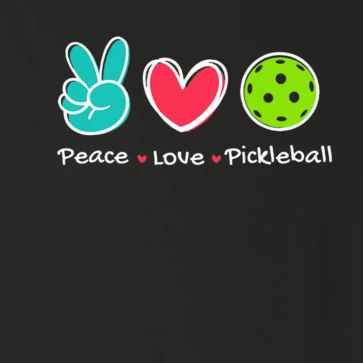 Peace Love Pickleball Court Play Loves Pickleball Toddler Long Sleeve Shirt