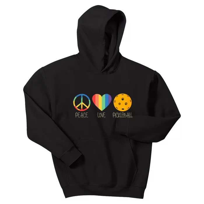 Peace Love Pickleball Kids Hoodie