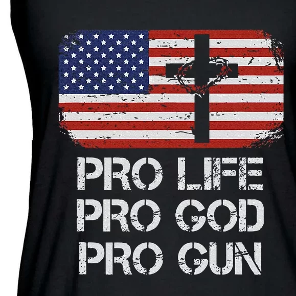 Pro Life Pro God Pro Gun Conservative Ladies Essential Flowy Tank