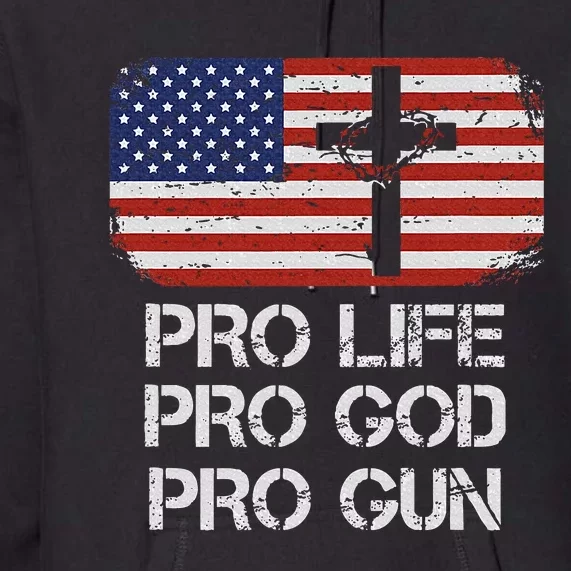 Pro Life Pro God Pro Gun Conservative Premium Hoodie