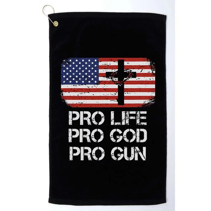 Pro Life Pro God Pro Gun Conservative Platinum Collection Golf Towel