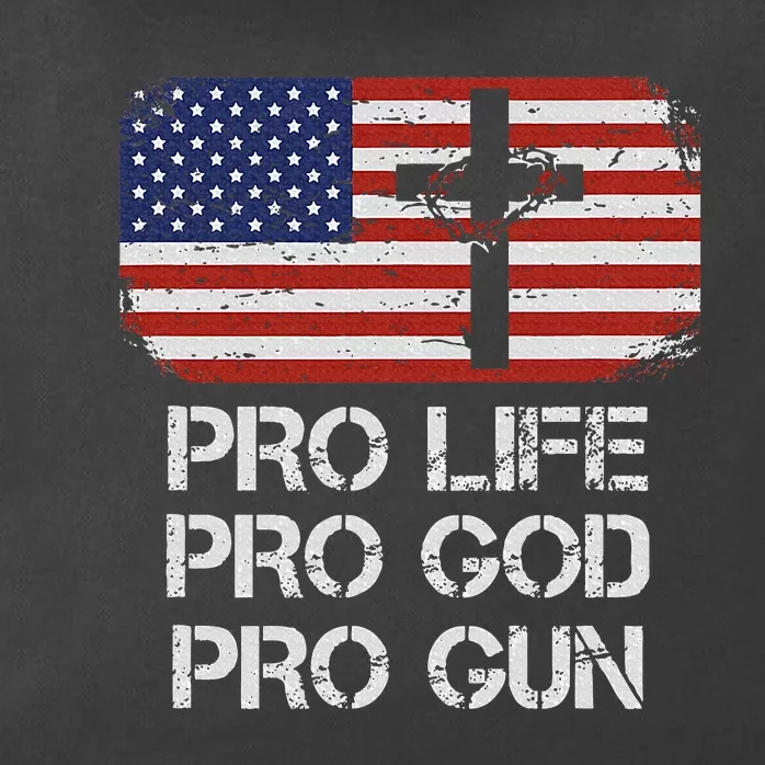 Pro Life Pro God Pro Gun Conservative Zip Tote Bag