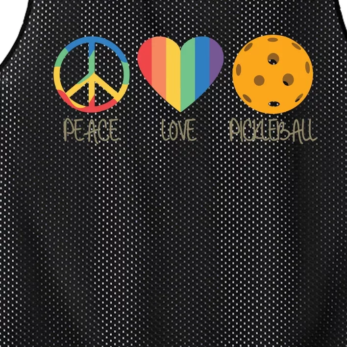 Peace Love Pickleball Mesh Reversible Basketball Jersey Tank