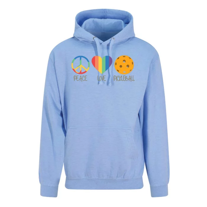 Peace Love Pickleball Unisex Surf Hoodie