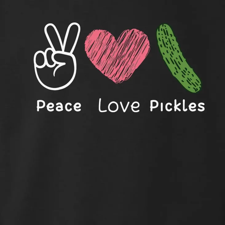 Peace Love Pickles Retro Pickles Lover Food Lover Toddler Hoodie