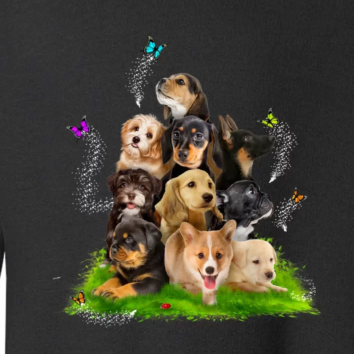 Puppy Lover Puppy Pile Cute Puppy Dog Lover Dog Toddler Sweatshirt