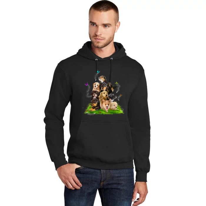 Puppy Lover Puppy Pile Cute Puppy Dog Lover Dog Tall Hoodie