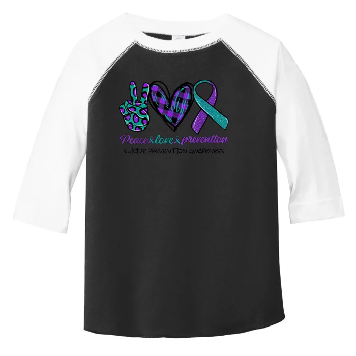 Peace Love Prevention Suicide Prevention Awareness Toddler Fine Jersey T-Shirt