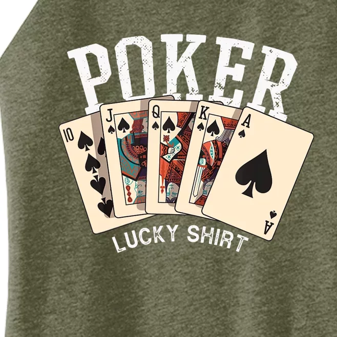 Poker Lucky Poker Player Gambling Funny Poker Women’s Perfect Tri Rocker Tank