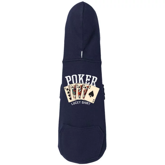 Poker Lucky Poker Player Gambling Funny Poker Doggie 3-End Fleece Hoodie