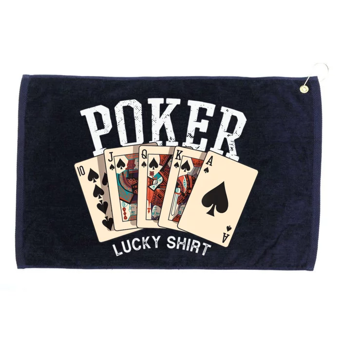 Poker Lucky Poker Player Gambling Funny Poker Grommeted Golf Towel