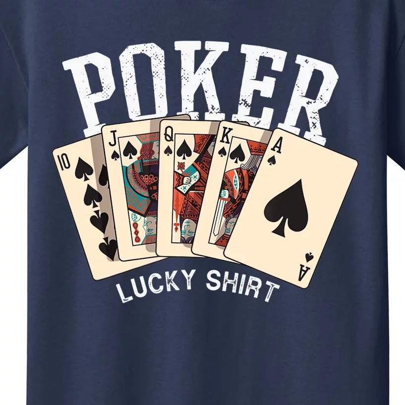 Poker Lucky Poker Player Gambling Funny Poker Kids T-Shirt