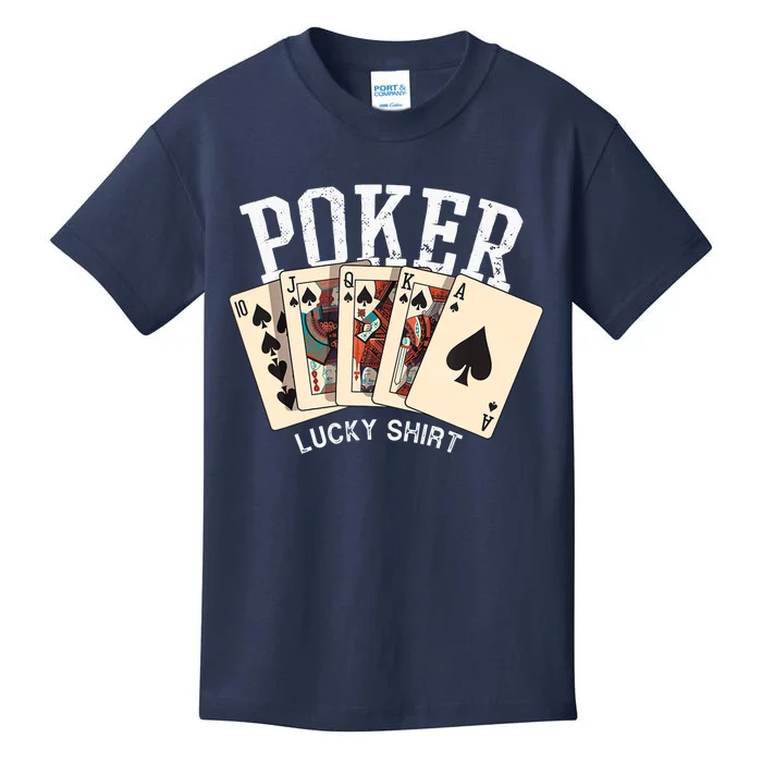 Poker Lucky Poker Player Gambling Funny Poker Kids T-Shirt