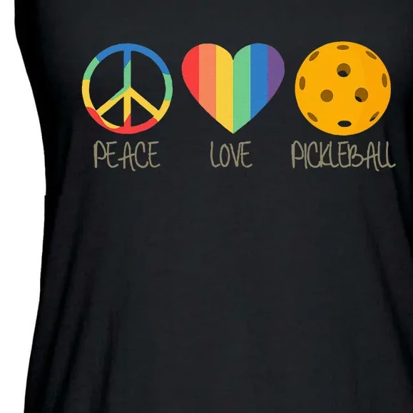 Peace Love Pickleball Ladies Essential Flowy Tank