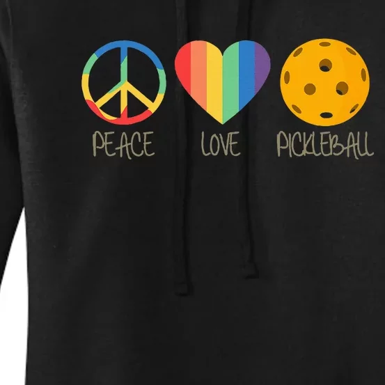 Peace Love Pickleball Women's Pullover Hoodie