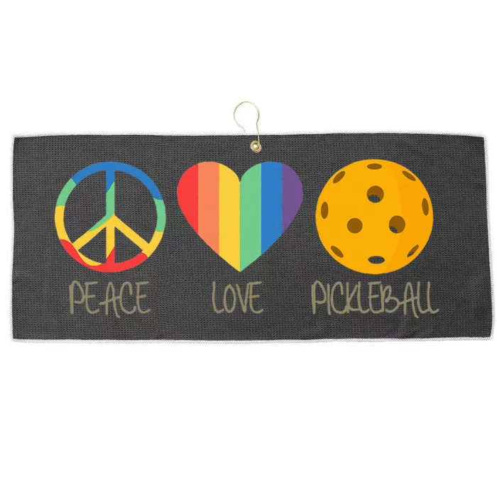 Peace Love Pickleball Large Microfiber Waffle Golf Towel