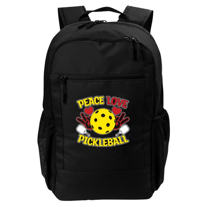 Peace Love Pickleball Sport Gift Pickleball Player Daily Commute Backpack