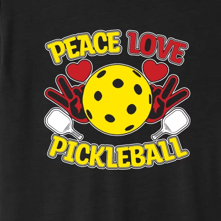 Peace Love Pickleball Sport Gift Pickleball Player ChromaSoft Performance T-Shirt